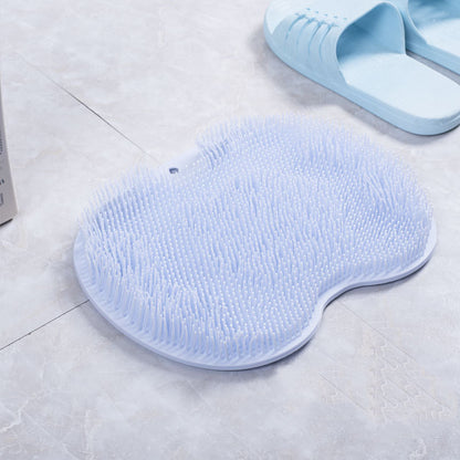 Brosse de bain de Massage, tapis de bain antidérapant, brosse de Massage du dos, ventouse en Silicone, tampon de frottement des pieds, outil de bain de nettoyage du corps