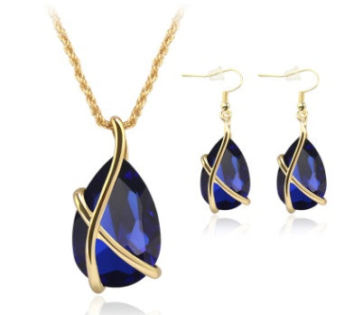 Europe and the United States Cross-Border Jewelry Set - Pendant Necklace and Earrings