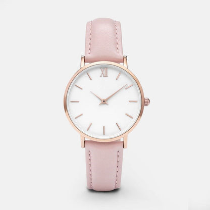 Montres à Quartz en cuir pour femmes, horloges à la mode