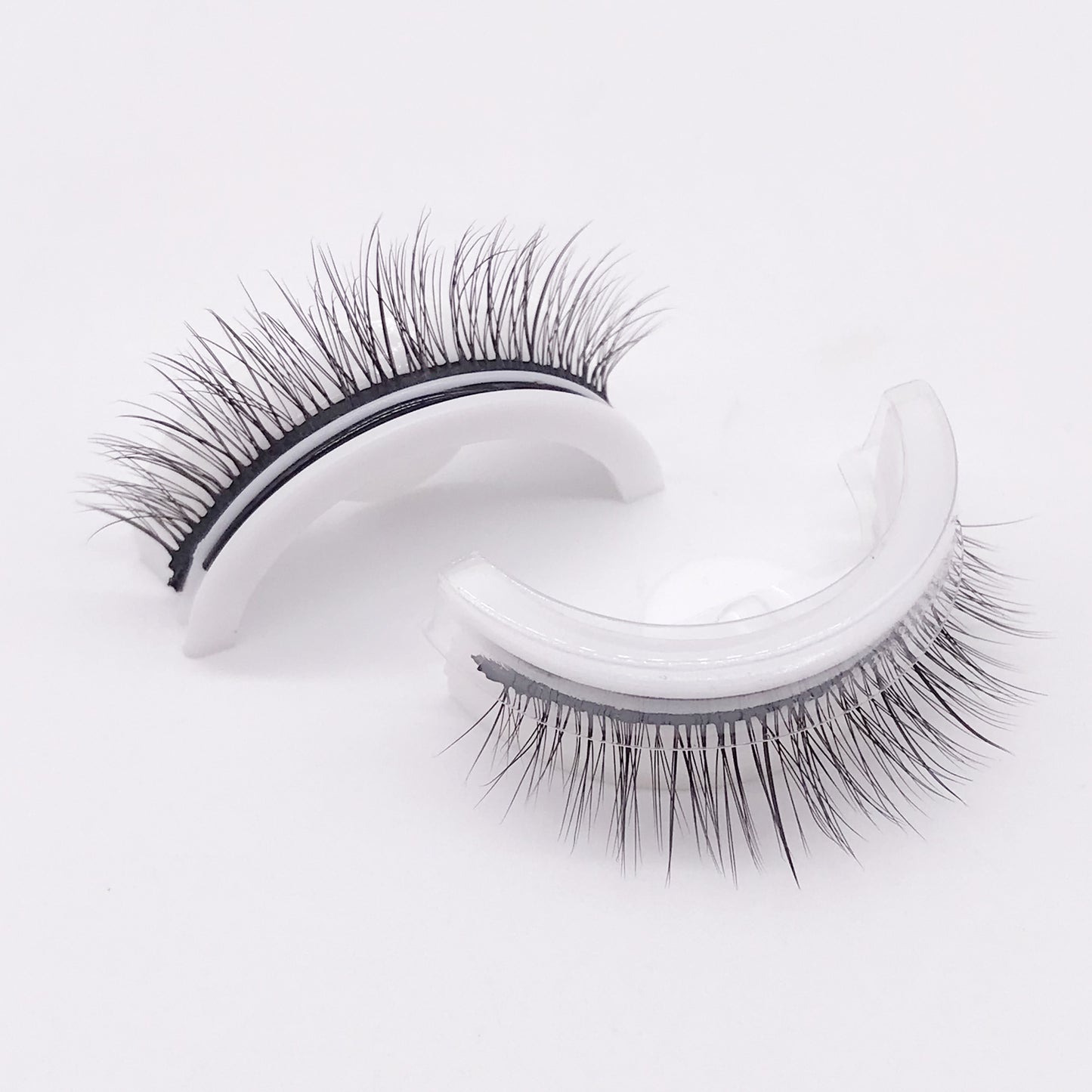 Återanvändbara 3D Mink Lashes naturliga falska ögonfransar Självhäftande falska limmar fria lass Makeup ögonfrans Extens Silk ögonfransar