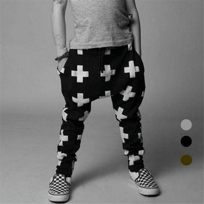 Children Casual Fashion Track Pants Cross Pants