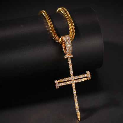 Cross Pendant Hip Hop Necklace Men