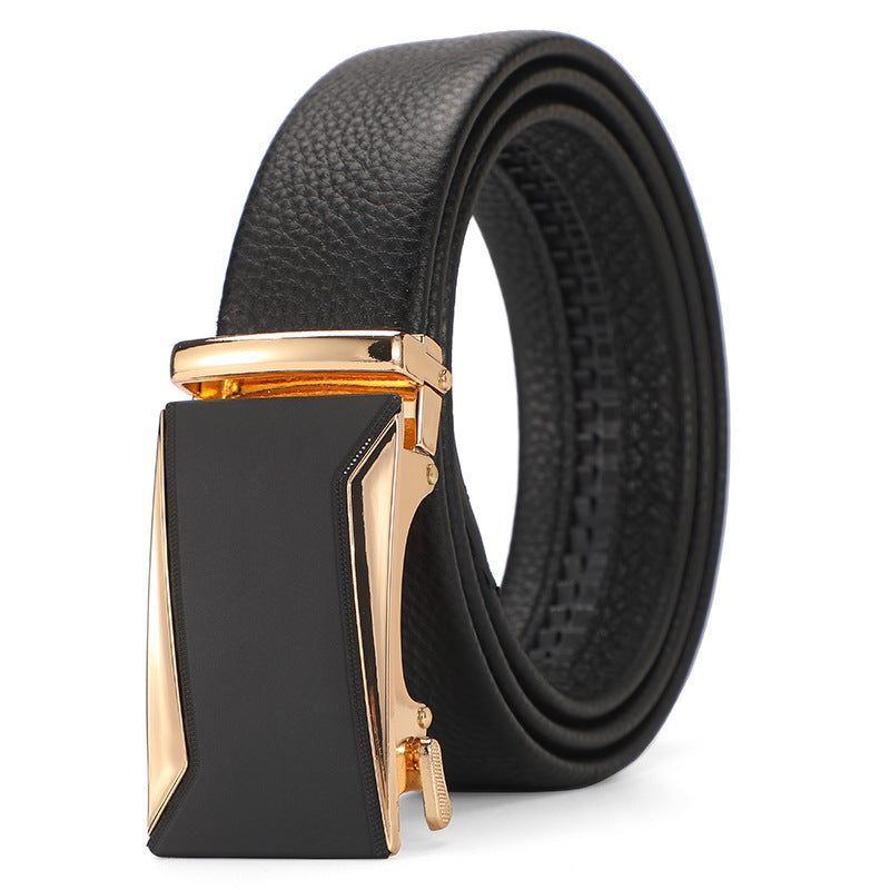 Men's Genuine Leather Automatic Pure Leather Belt - Authentic Confidence