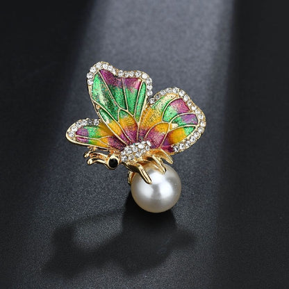 Color butterfly brooch