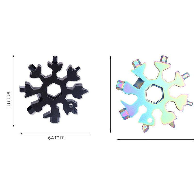 Clé à Six angles créative en forme de flocon de neige, Gadget Portable d'entretien de vélo