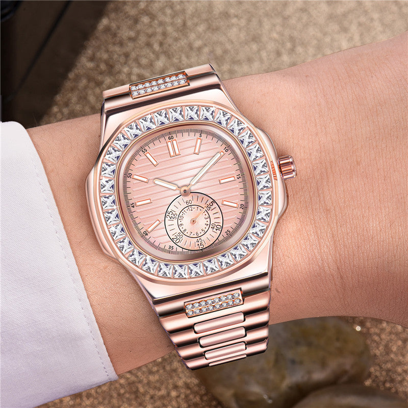 Mens Fashion Alloy  Luxury Brand Diamond Gifts Watches