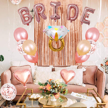 Bachelor Party Balloon Set Bride Shoulder Strap Diamond Ring Party Decoration