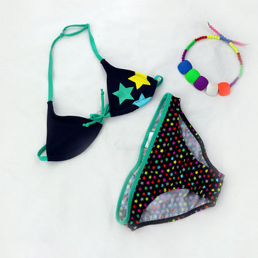 New Cute Star Pattern Split Children Bikini Swimsuit