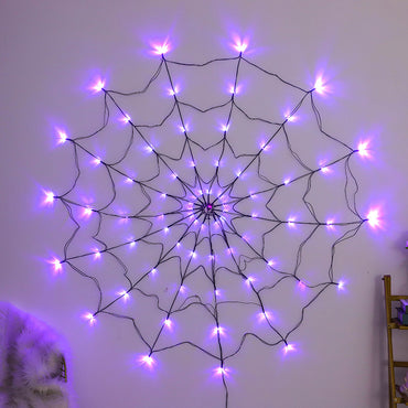 LED Spider Web Lights Halloween Decoration