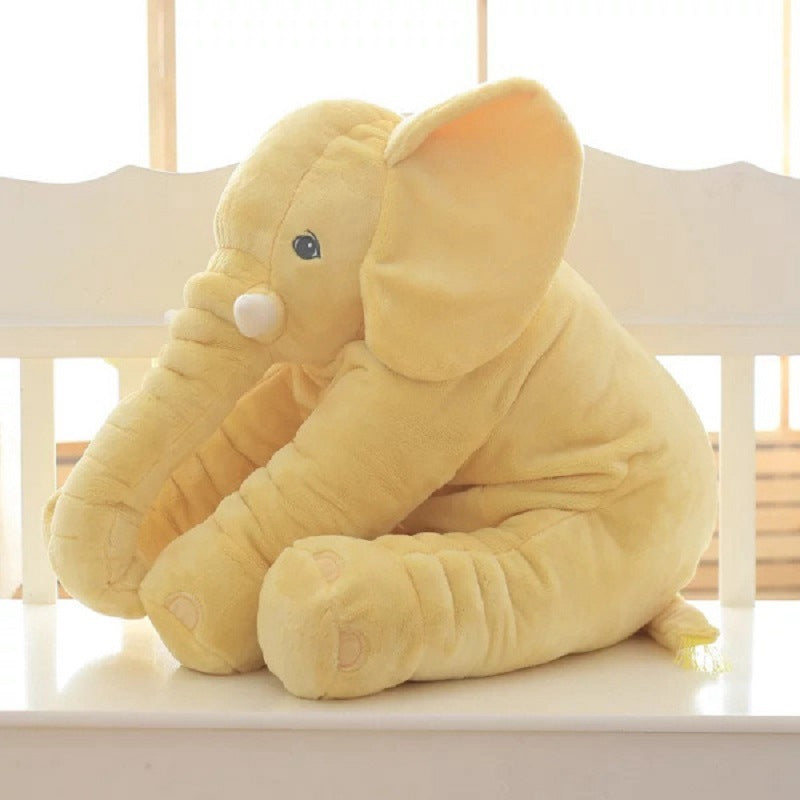 Jouet en peluche éléphant doux et confortable, accompagne le sommeil du bébé, oreiller pour enfant, coque en cuir