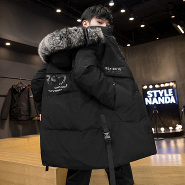 Down Jacket Long Thickened Warm Coat For Men