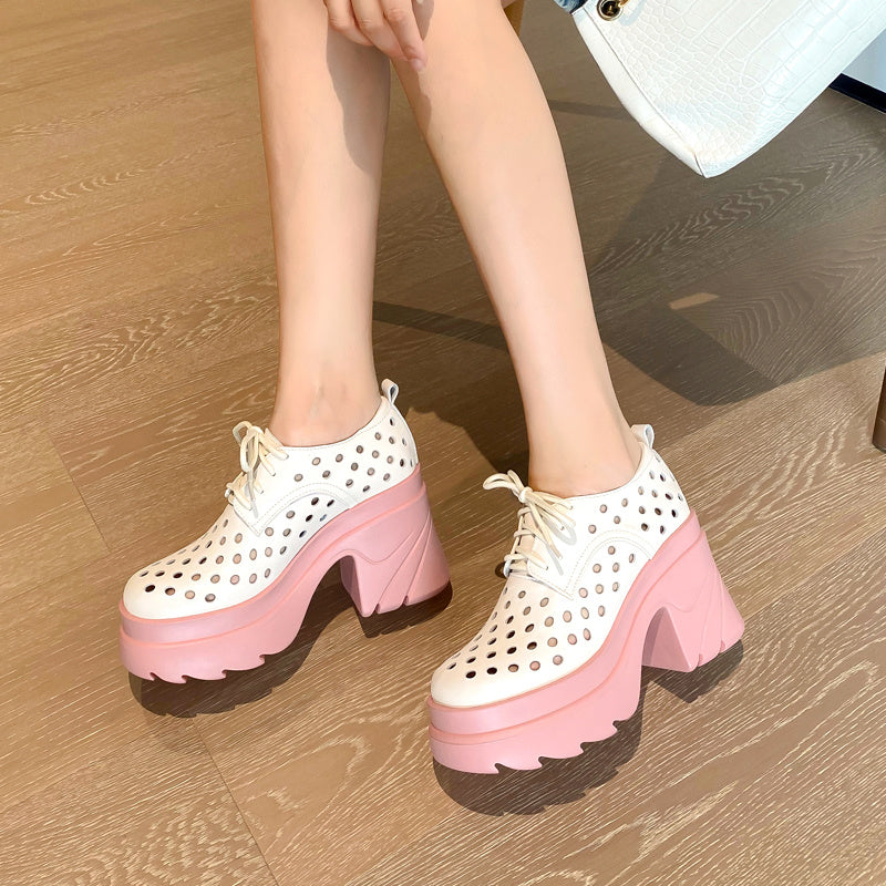 Women Leather Waterproof Platform Fashion Shoes