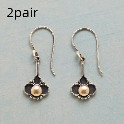 Women's Vintage Moonstone Heart-shaped Earrings