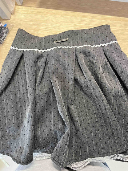 Spring New Short A-line Pleated Skirt With High Waist And Hip Hugging Skirt