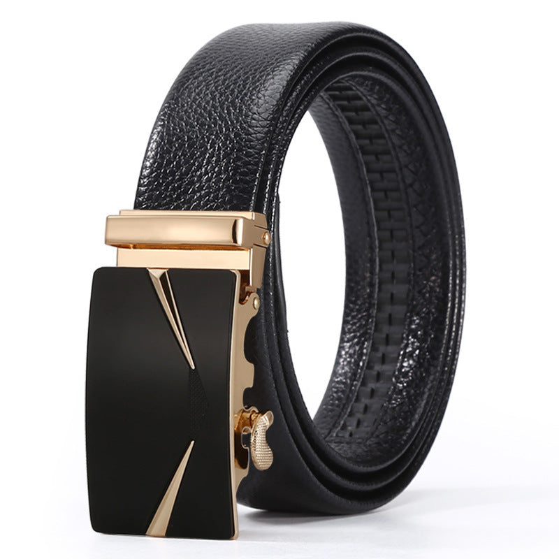 Men's Automatic Leather Buckle Business Belt - Professional Efficiency