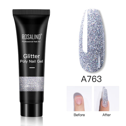 Extension de Gel pour ongles en Poly, 15ml, vernis à paillettes, tout pour manucure, Gel de construction, Semi-Permanent, à tremper, pour Nail Art