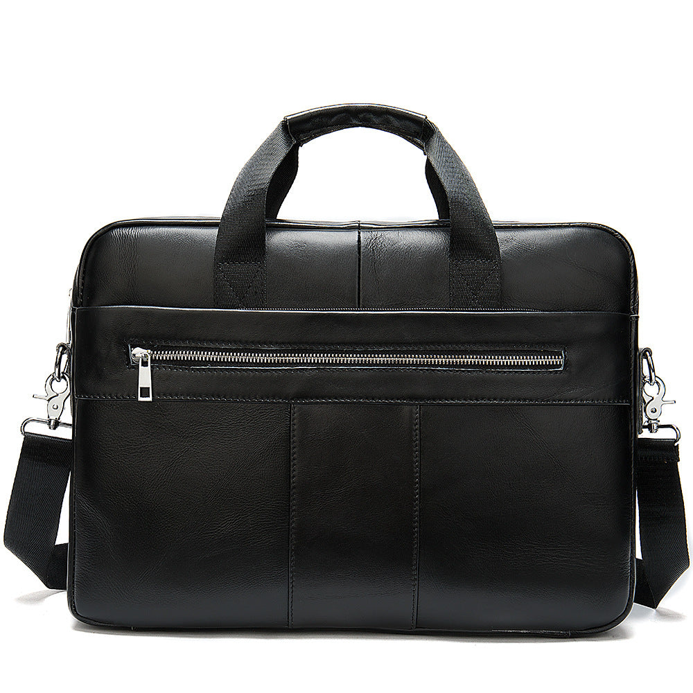 Leather Retro Casual Briefcase Light Business