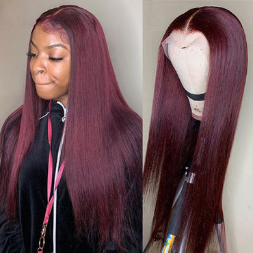 T-del Lace Frontal Peruker Äkta Frisyrer Huvudbonader