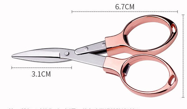 Mini Rostfritt stål Vikbar sax Nyckelring Fiskesax Campingverktyg Fisketång Sax Line Cutter Tool