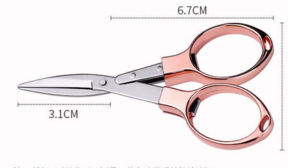 Mini Rostfritt stål Vikbar sax Nyckelring Fiskesax Campingverktyg Fisketång Sax Line Cutter Tool