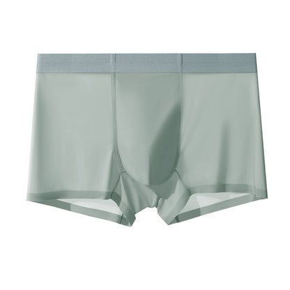 20D Nylon Seamless Quick-drying Boxer Briefs In Ice Silk Fabric