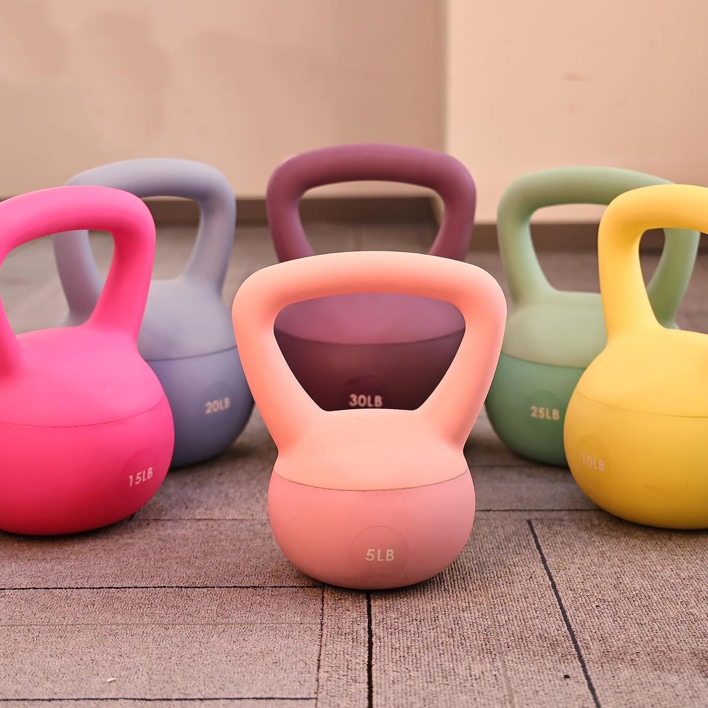 Premium Soft Kettlebells - Sea and Iron Sand Filled Weights for Women and Men - Color Coded Soft Vinyl Kettlebells in Multiple Sizes
