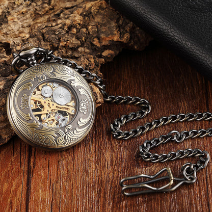 Flip Mechanical Pocket Retro Necklace Watch