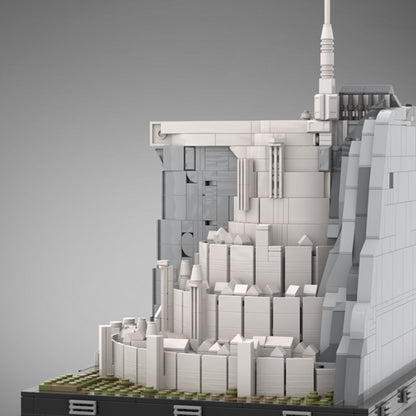 Vit stadsbyggnad Minas Tirith-leksak