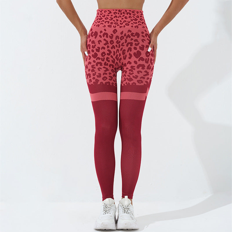 Pantalon de Fitness imprimé léopard pour femmes, taille haute, levage des fesses, Leggings sans couture, élastique, course à pied, entraînement sportif, pantalons de Yoga, tenues de gymnastique, vêtements