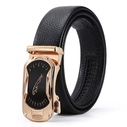 Men's Automatic Leather Buckle Business Belt - Professional Efficiency