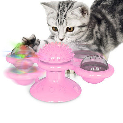 Cat Turntable Cat Windmill Toy Glödande Toy