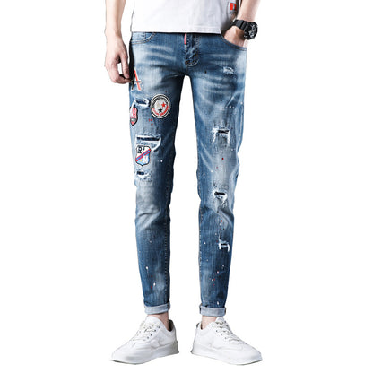 Jeans transfrontaliers pour hommes, pantalons extensibles de marque tendance de qualité, nouvelle collection