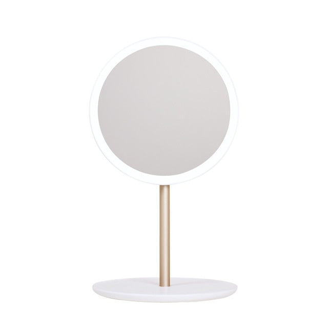 Miroir de maquillage pliable à LED