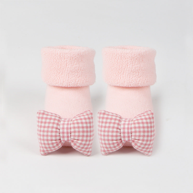 Bomull Baby Socks flickor pojkar gummi anti slipp golv tecknad kids