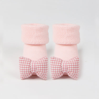 Bomull Baby Socks flickor pojkar gummi anti slipp golv tecknad kids