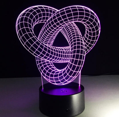 Kno 2 - 3D Optisk illusion LED-lampa Hologramm