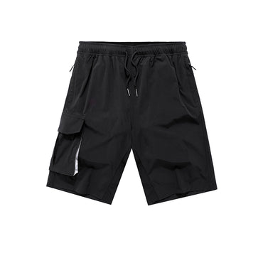 Snabbtorkande Andas Solid Tunn Cool Elastisk midja Herr Byxor Dragkedja Sport Lätt Shorts