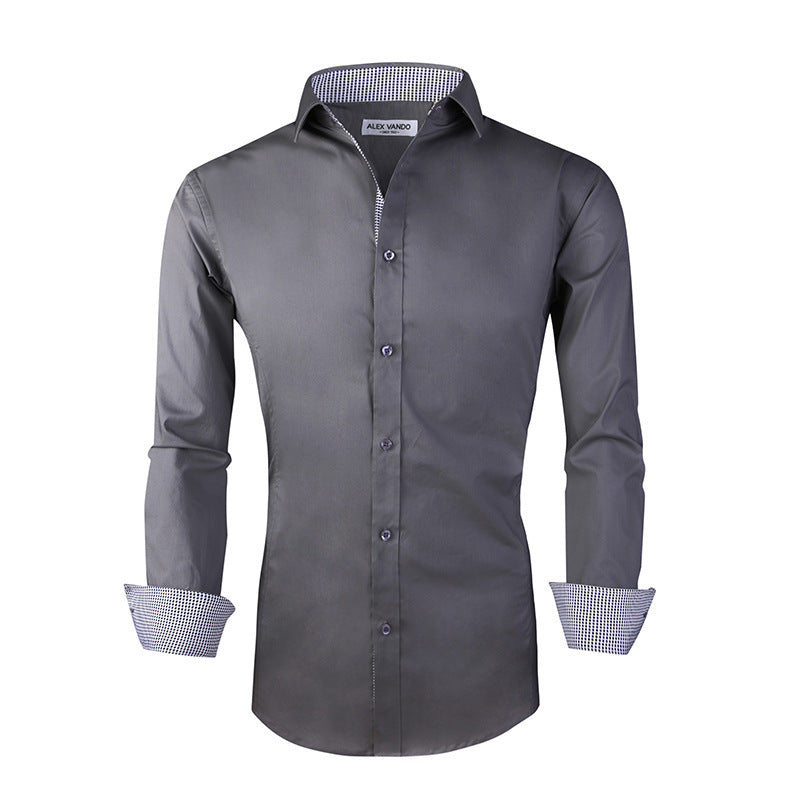 Men's Cotton Stretch Shirt Spring And Autumn Styles