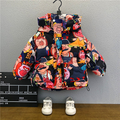 Mid Length Padded Children's Cotton Coat