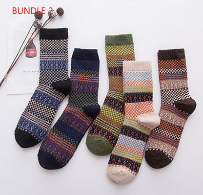 Winter Thick Warm Stripe Wool Socks