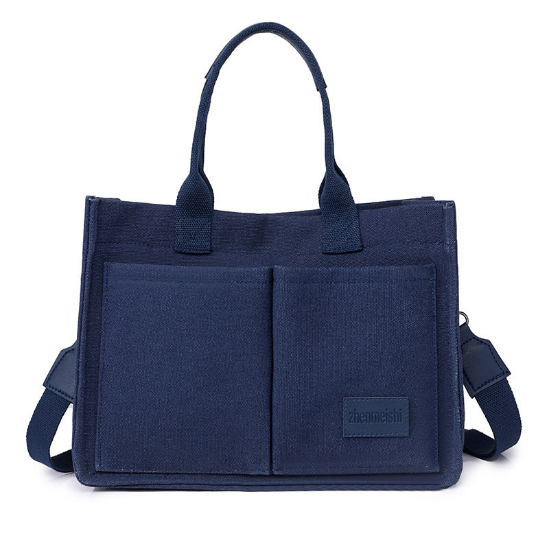 Décontracté quotidien toile fourre-tout sacs à bandoulière femmes maman sac grande capacité messager Multi poche bandoulière Chic sac à main réutilisable