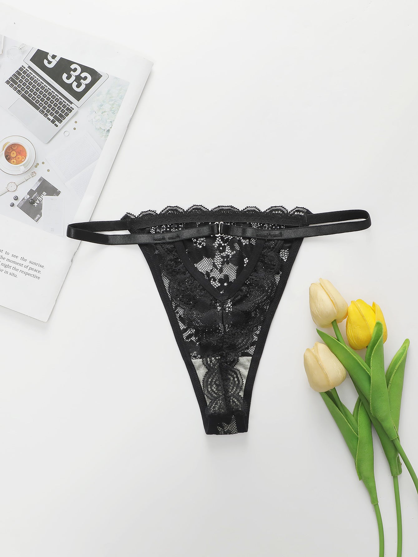 Sexy Lace, Breathable, Ultra-thin Women's Lingerie Lingerie Set