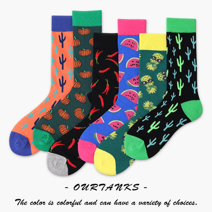 Chaussettes Cactus pour hommes, chaussettes créatives en coton pour Couple, chaussettes en coton