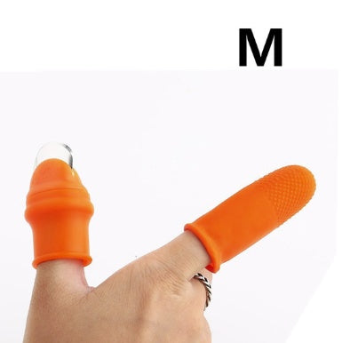 Silicone Thumb Knife Finger Protector Gears Cutting Vegetable Harvesting Knife Pinching Plant Blade Scissors Garden Gloves