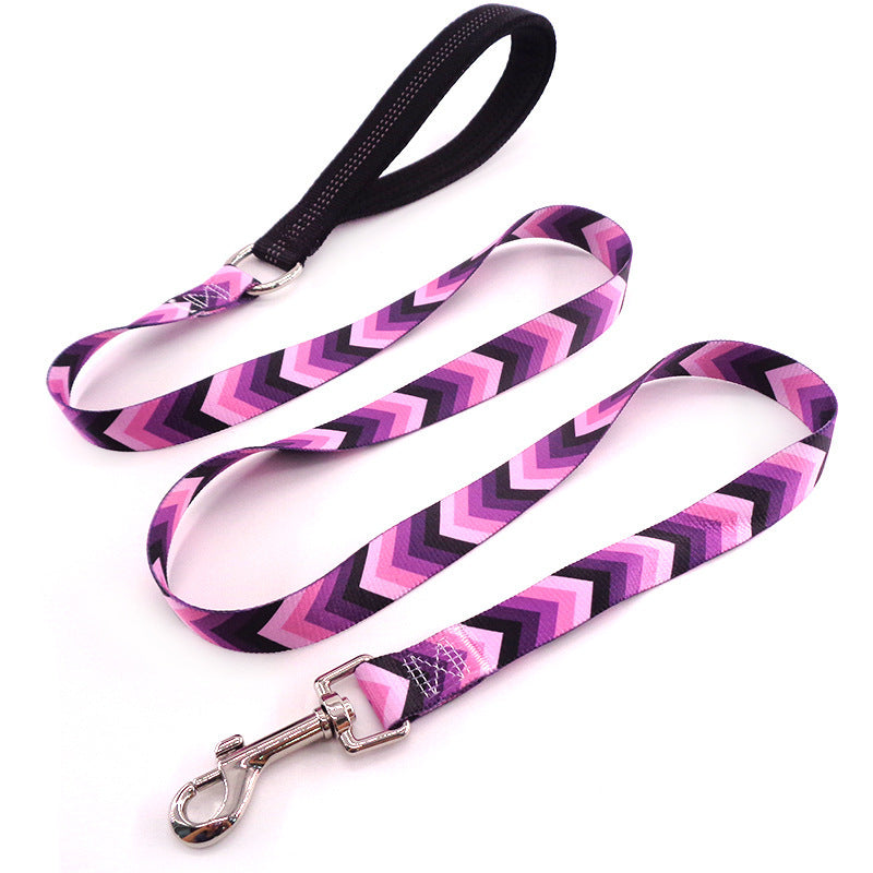 Flower training dog pet supplies printed dog leash