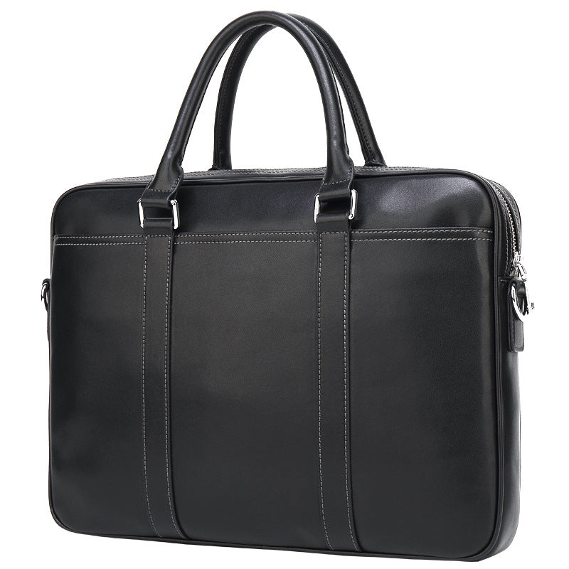 Men's leather portable briefcase file package