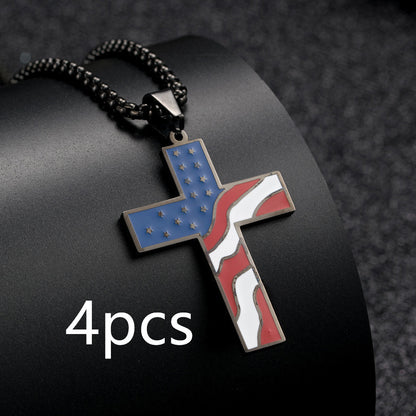 Collier Croix Drapeau