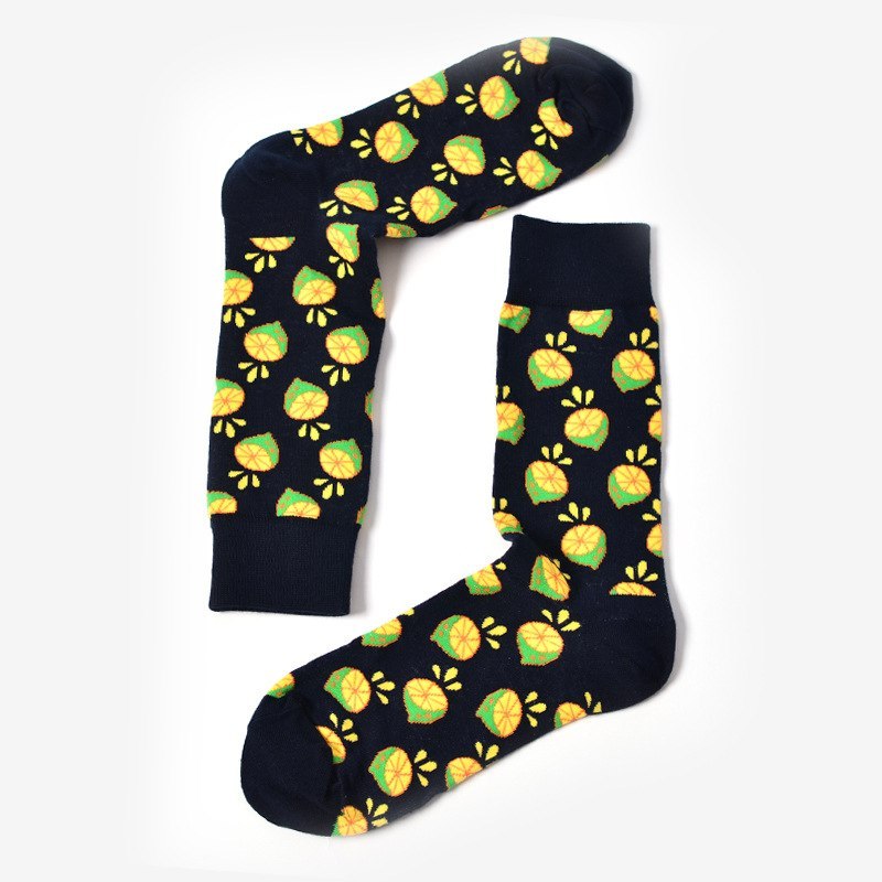 Happy tube socks fruit banana men's and women's socks