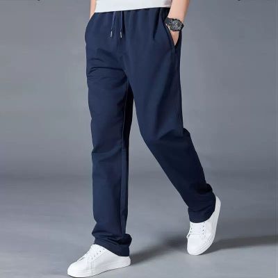 Elastic Waist Men's Sports Pants Plus-sized Loose Trousers