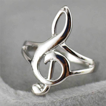 Unique Hollow Out Musical Notes Rings For Women Men Jewelry High Quality